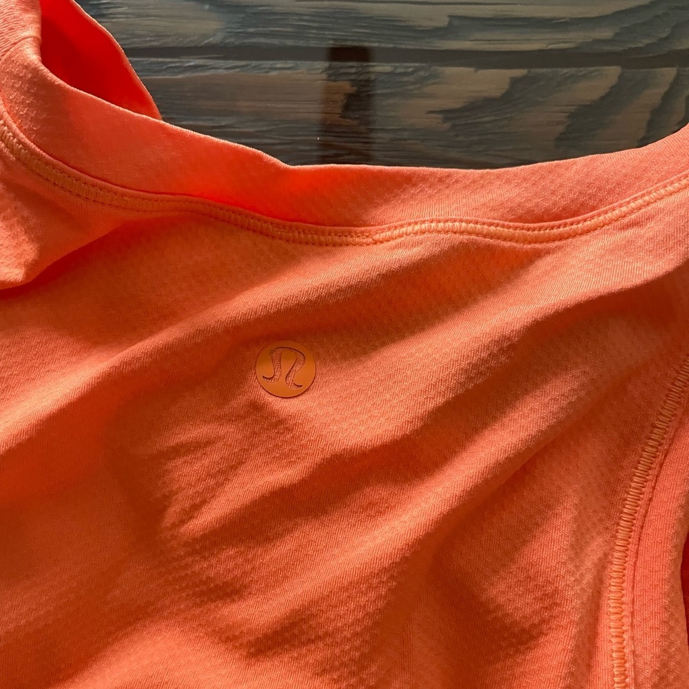 Lululemon Athletica Orange Asymmetrical Crop Tank Top - Picture 5 of 5